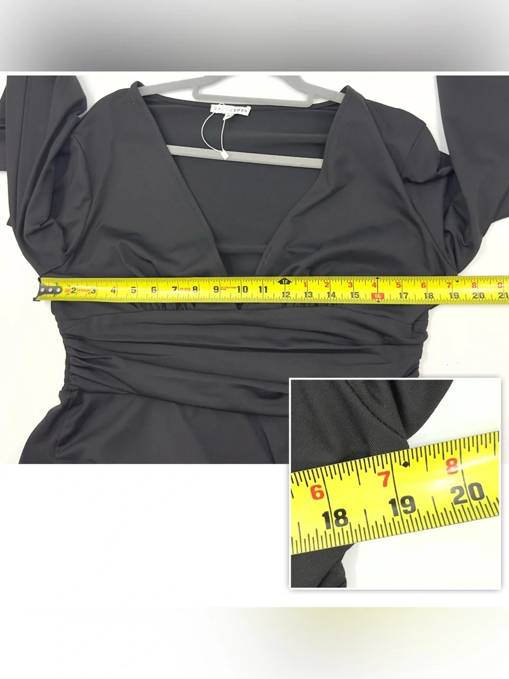 NEW Baltic Born Arianna Maxi Dress Black Size 1X Stretch Elegant Evening Formal